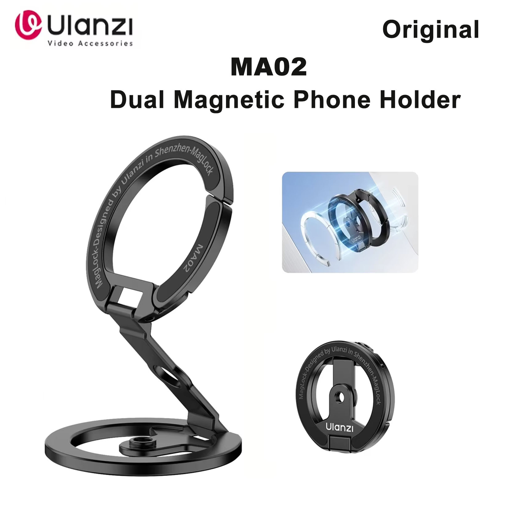 Dual Phone Holder - Original Ulanzi MA02 MagLock Dual Magnetic