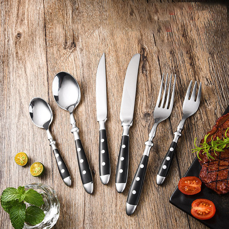 Desk Setup Black - Black Western Stainless Steel Cutlery Sets