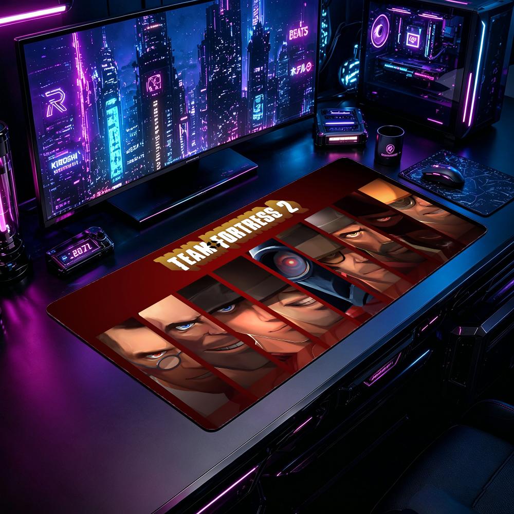 Desk Setup With Laptop - Gaming Mouse Pad TTeam Fortress 2