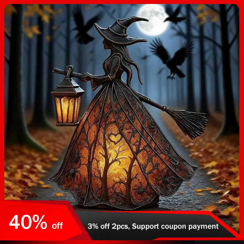 Desk Setup Lamp - 16cm/6.3in Halloween Witch Desk Lamp Creativity