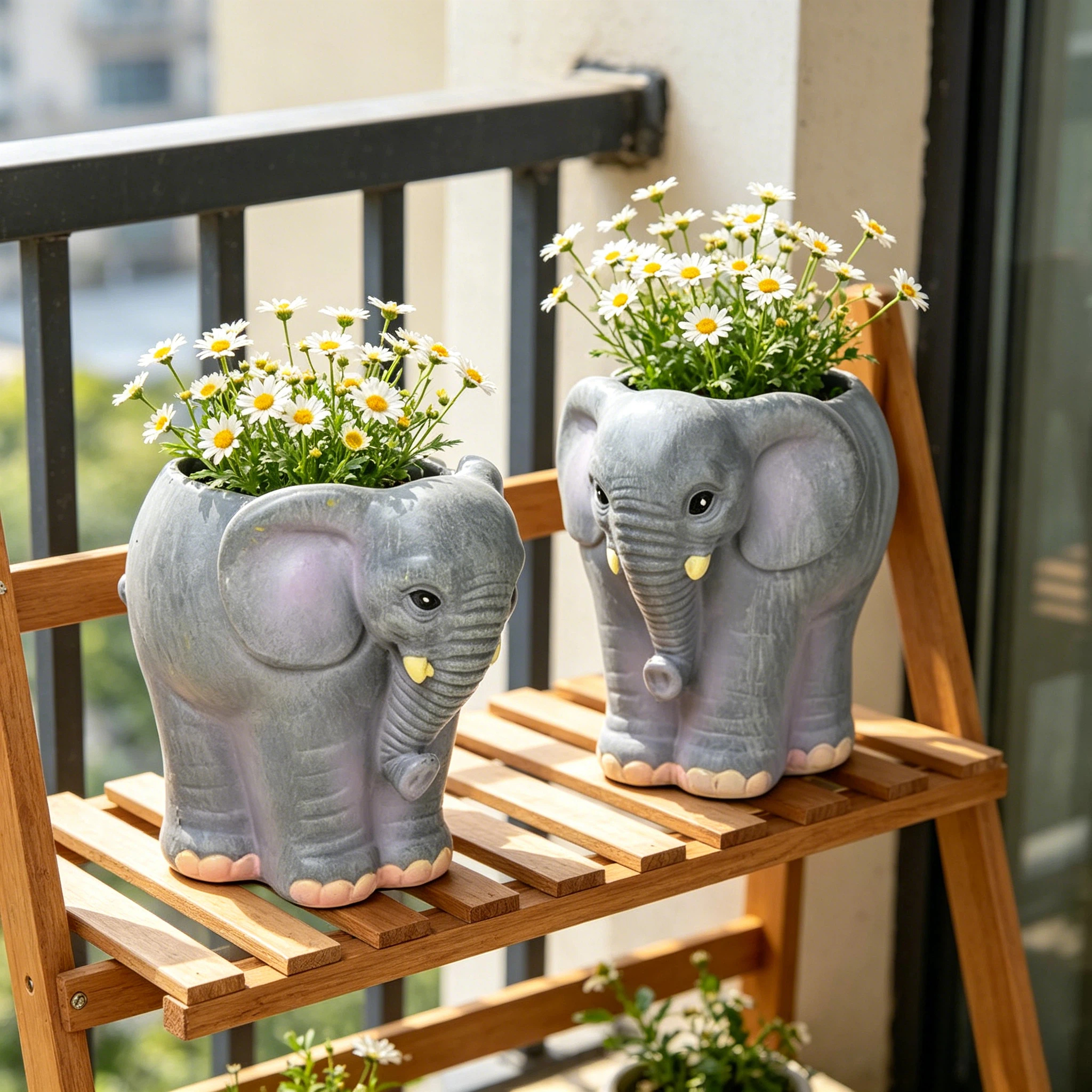 Desk Setup Simulator - 1Pc, Soft and Cute Elephant-Shaped Resin