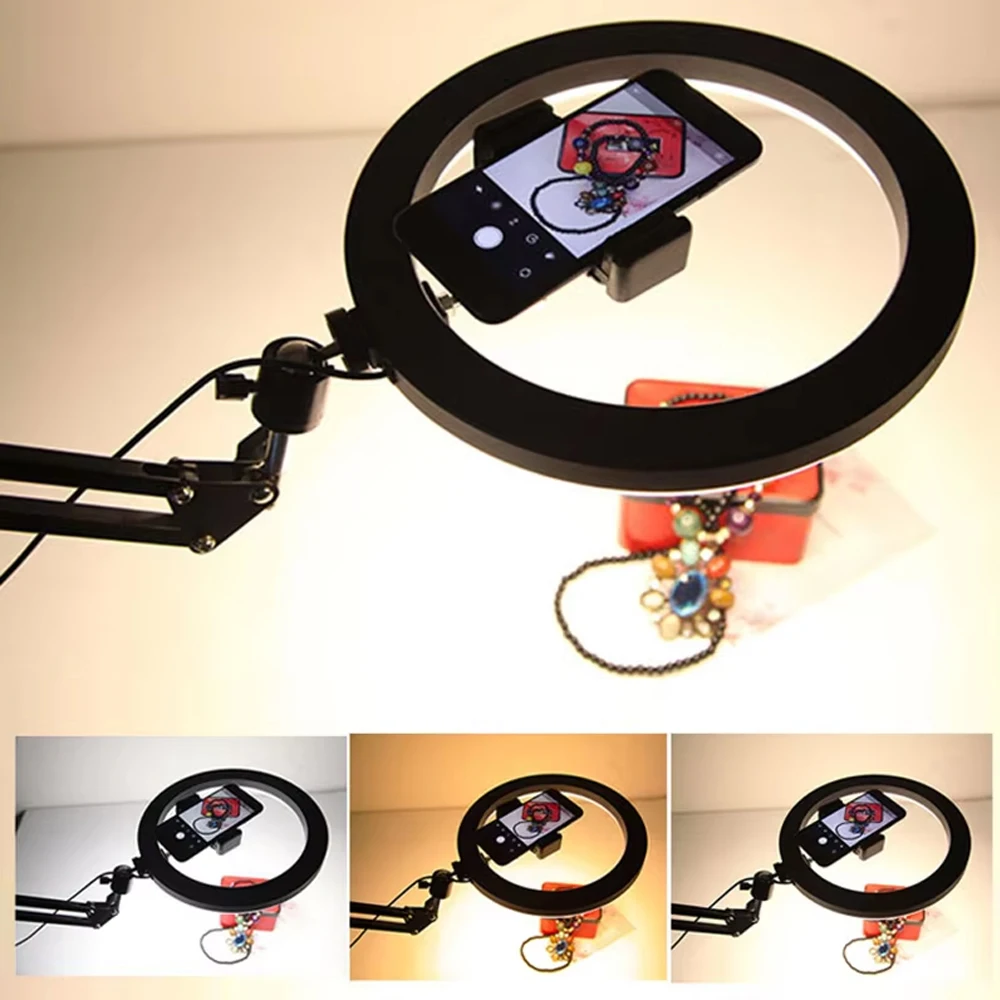 Desk Setup Lamp - Nice Overhead Tripod With Ring Light