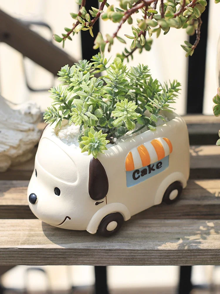 Plant Pot Small Desk - Food Truck Animal Small Plant Pot