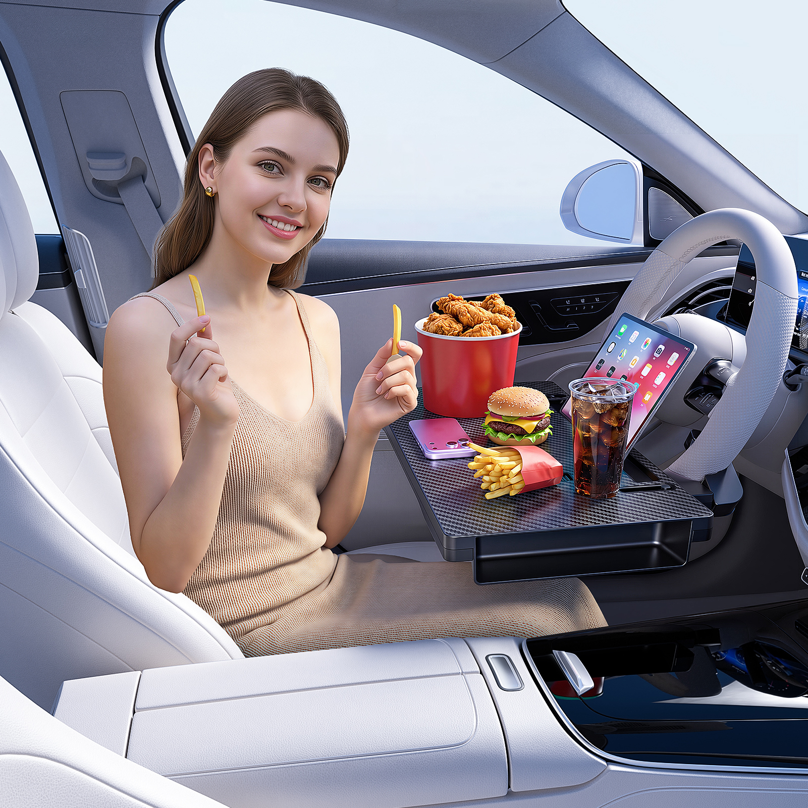 Desk Setup Ideas - High-Grade Universal Car Steering Wheel Table