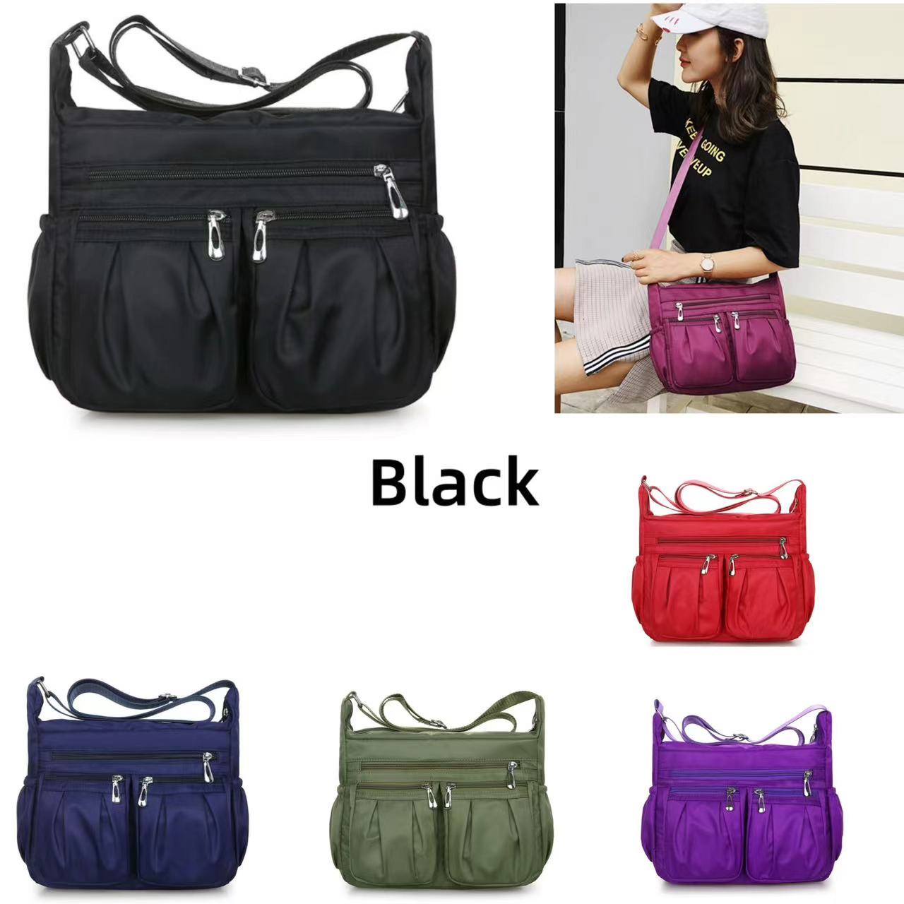Dual Phone Holder - Large Capacity Waterproof Nylon Shoulder Bag