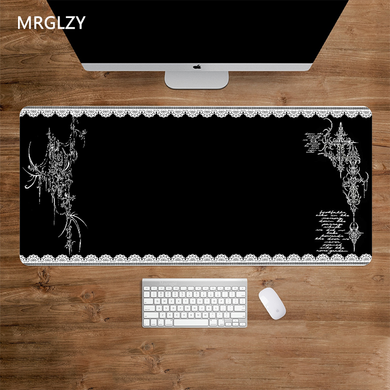 Mouse Pad Dark Style Lace Edge - مراجعة Desk Setup Dark وسعره