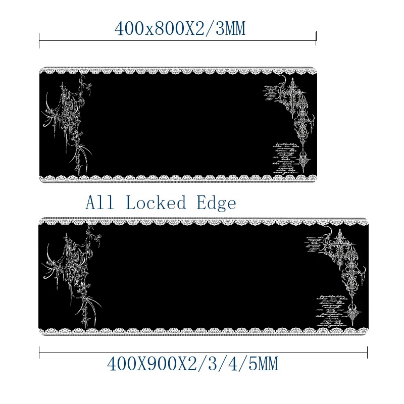 Mouse Pad Dark Style Lace Edge - مراجعة Desk Setup Dark وسعره