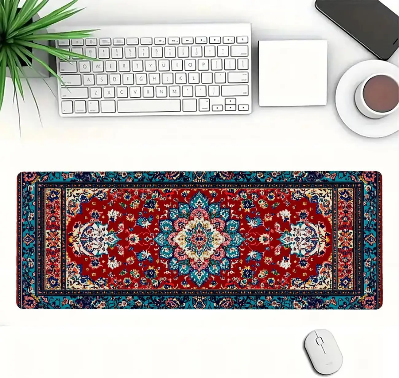 Stylish Ornate Persian Floral  - مراجعة Desk Setup With Laptop وسعره
