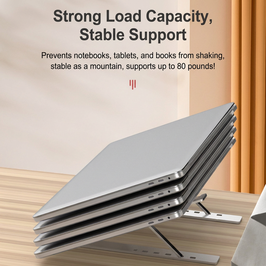Adjustable Laptop Stand, Folda - مراجعة Desk Setup Macbook وسعره