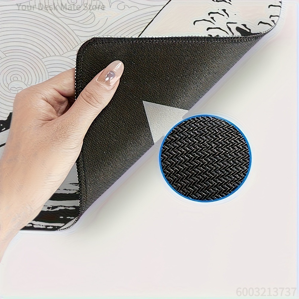 Black White Wave Art XXL Desk  - مراجعة Desk Setup With Laptop وسعره