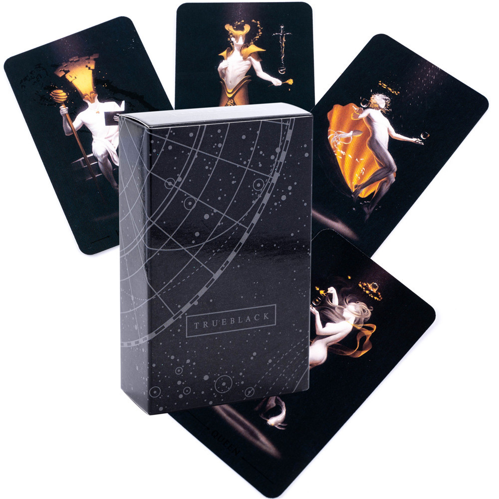 True Black Tarot Cards 78 Card - مراجعة Desk Setup Black وسعره