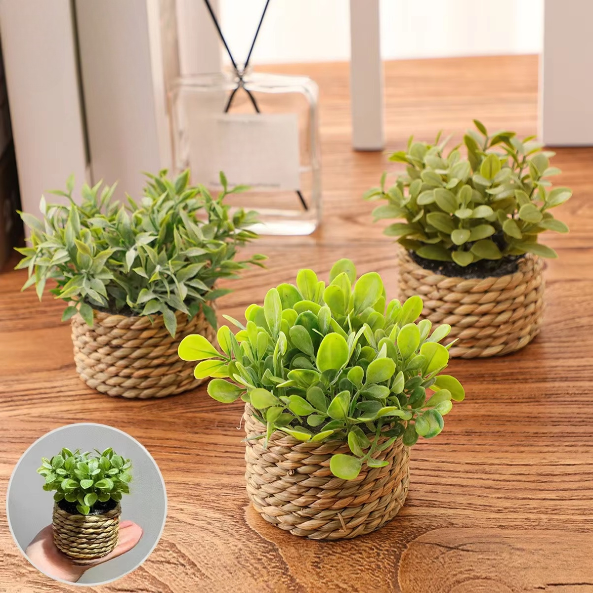 Small Faux Potted Plant Realis - مراجعة Plant Pot Small Desk وسعره