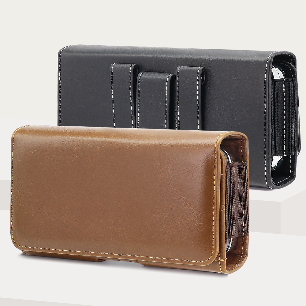 Universal Horizontal PU Leathe - مراجعة Dual Phone Holder وسعره