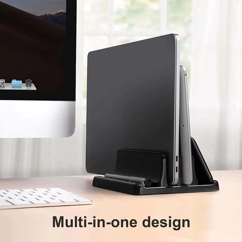 Vertical Laptop Stand for Desk - مراجعة Desk Setup Macbook وسعره