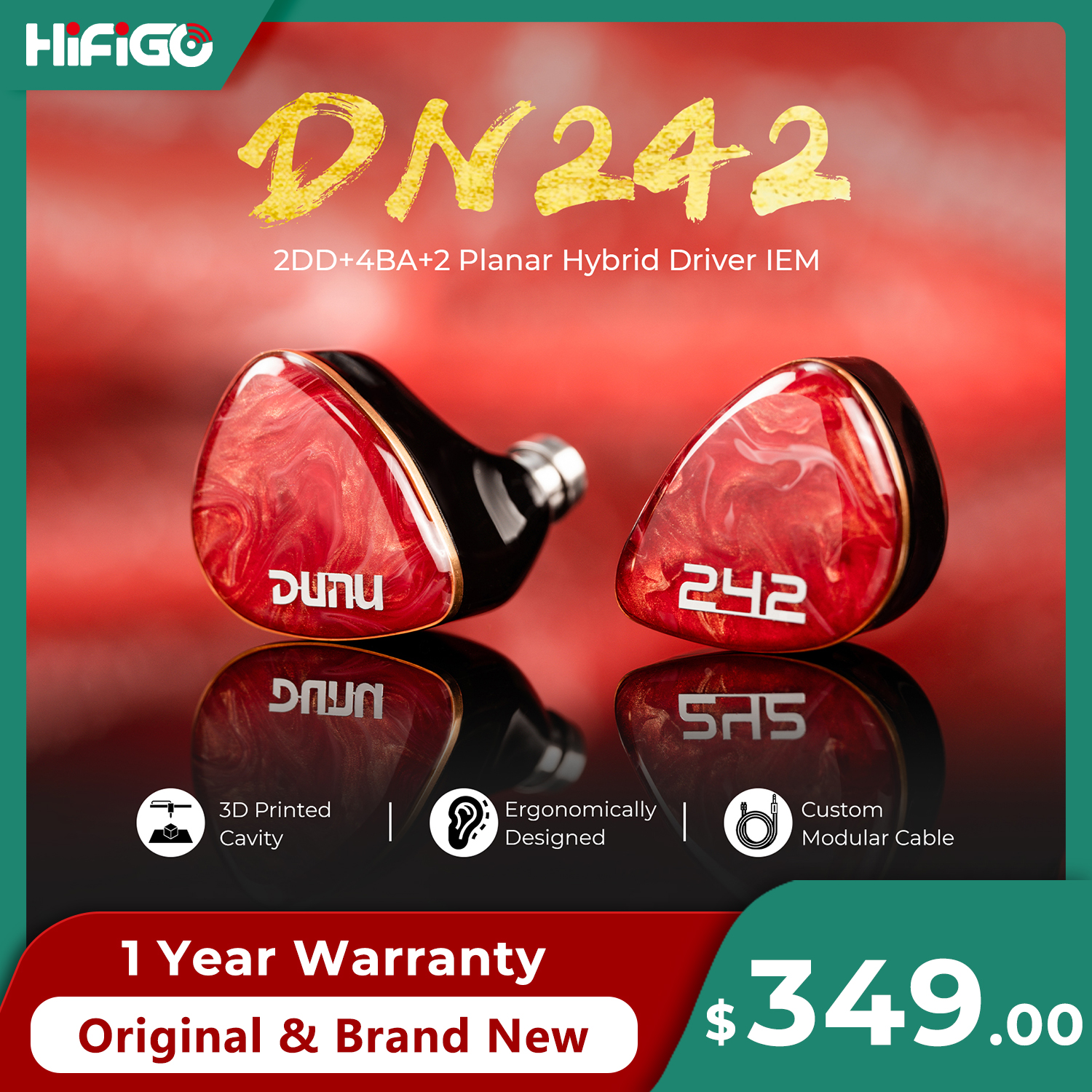 DUNU DN242 2DD+4BA+2 Micro Pla - مراجعة Desk Hifi Setup وسعره