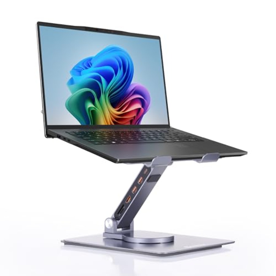 Desk setup laptop stand with a - مراجعة Desk Setup With Laptop وسعره