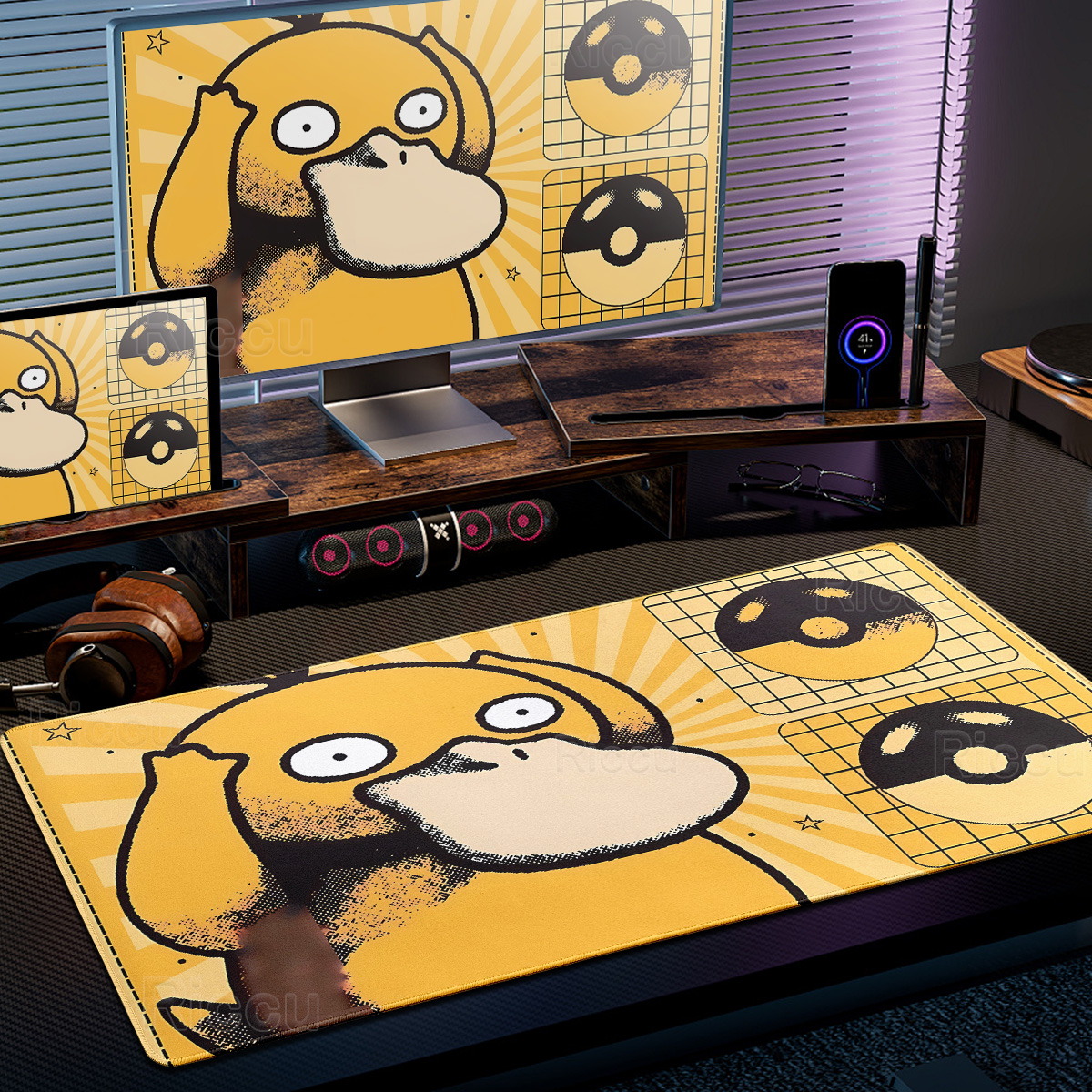 Cartoon Pokémon Mouse Pad Non- - مراجعة Desk Setup With Laptop وسعره