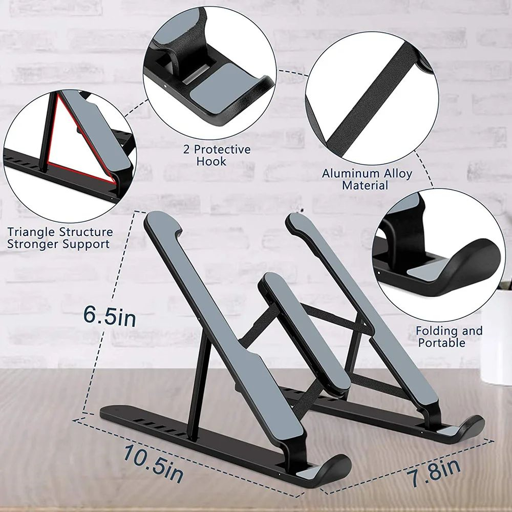 Foldable Laptop Stand Adjustab - مراجعة Desk Setup Macbook وسعره