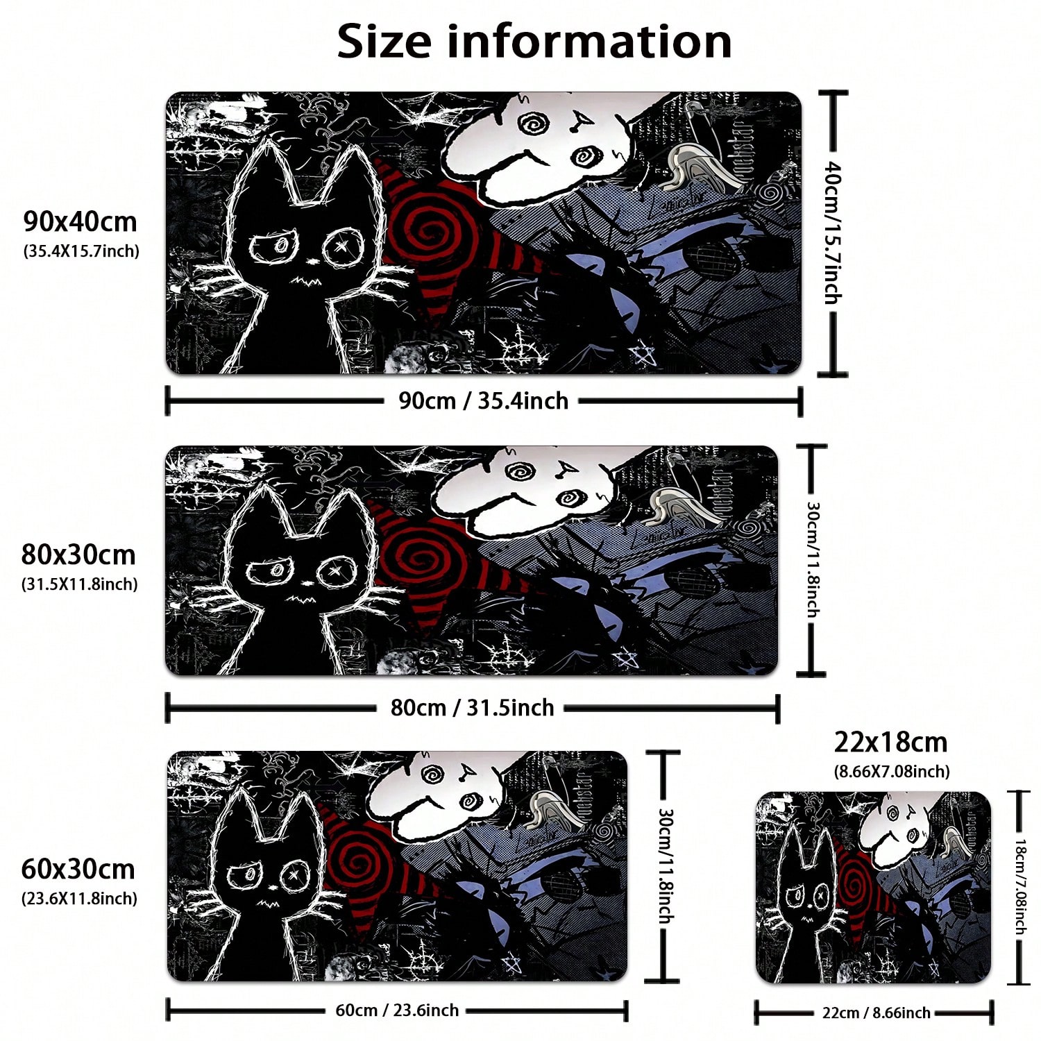 Dark Punk Anime Mouse Pad XL C - مراجعة Desk Setup Dark وسعره