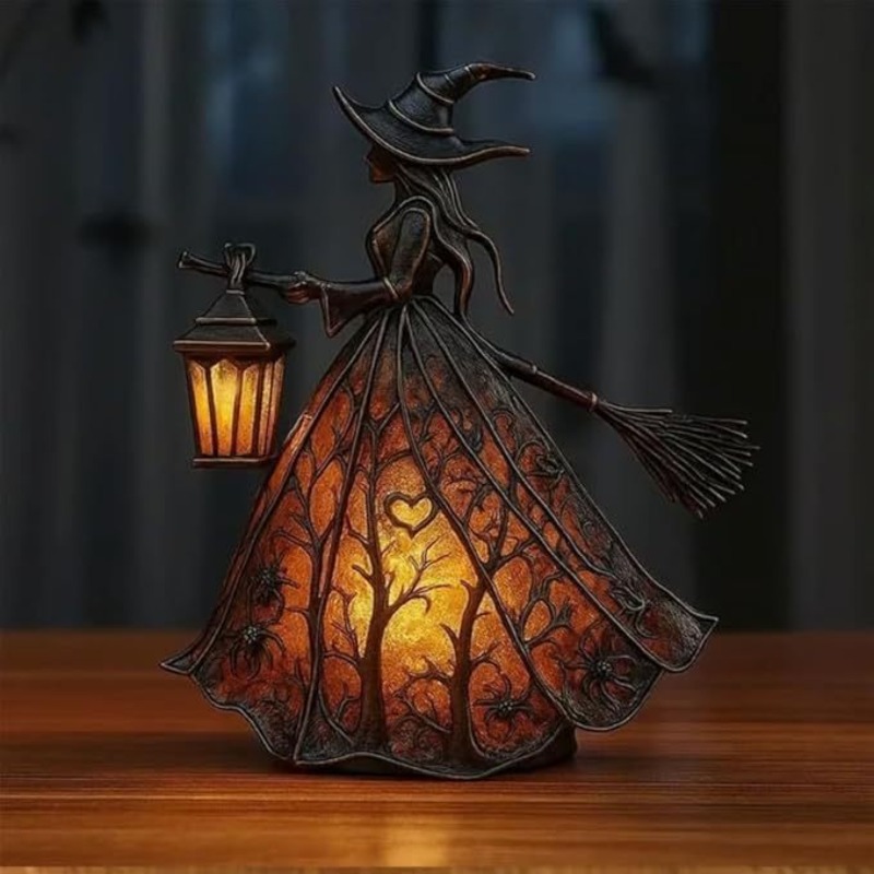 16cm/6.3in Halloween Witch Des - مراجعة Desk Setup Lamp وسعره