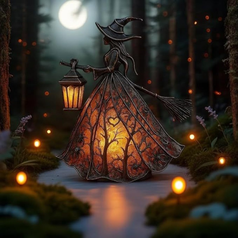 16cm/6.3in Halloween Witch Des - مراجعة Desk Setup Lamp وسعره