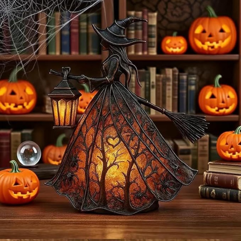 16cm/6.3in Halloween Witch Des - مراجعة Desk Setup Lamp وسعره
