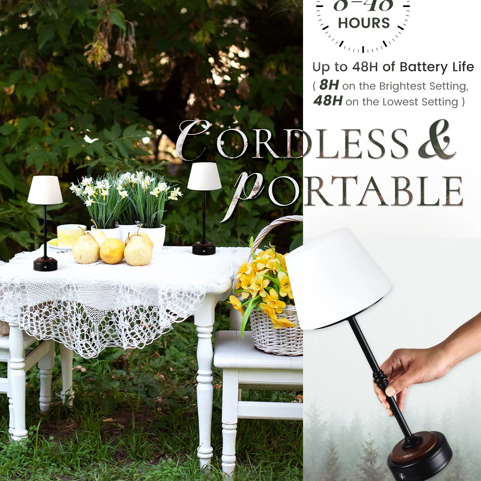 Cordless Table Lamps Set of  5 - مراجعة Desk Setup Lamp وسعره