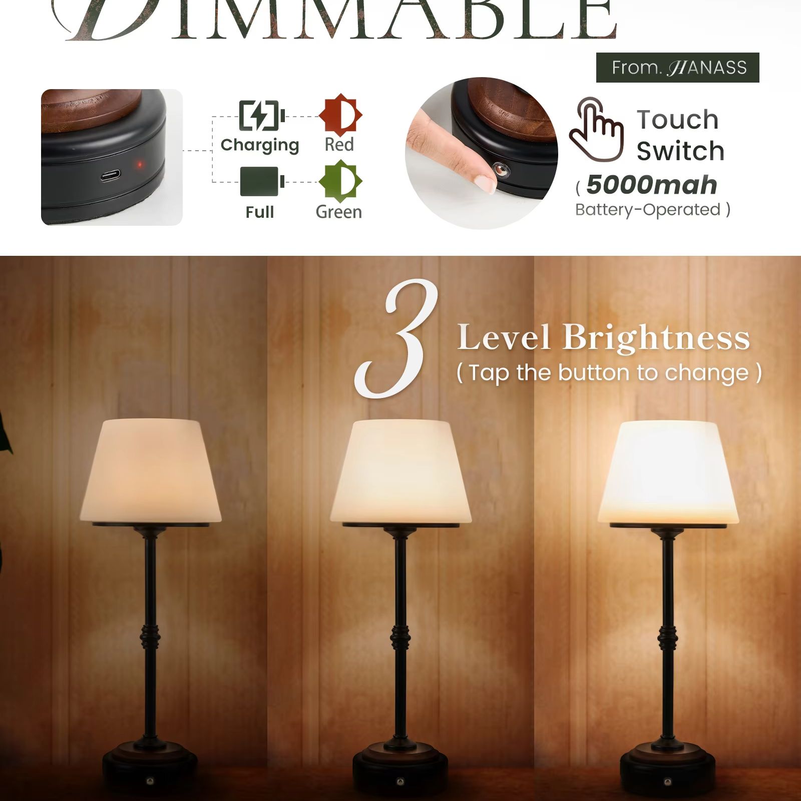 Cordless Table Lamps Set of  5 - مراجعة Desk Setup Lamp وسعره