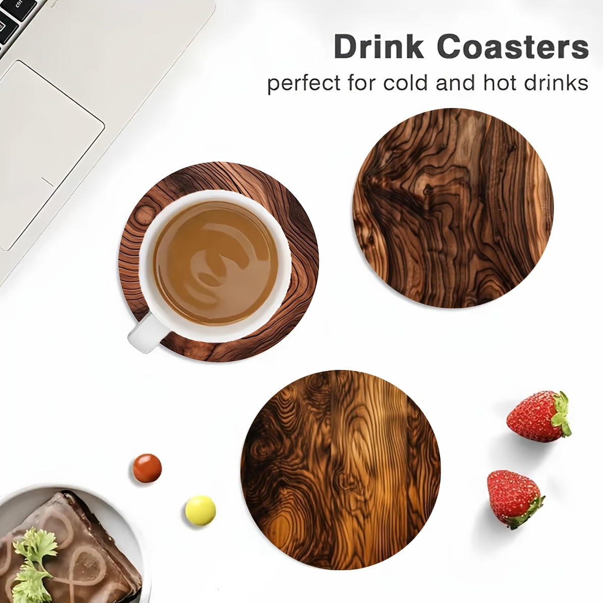 2D Retro Elegant Dark Wood Gra - مراجعة Desk Setup Dark وسعره
