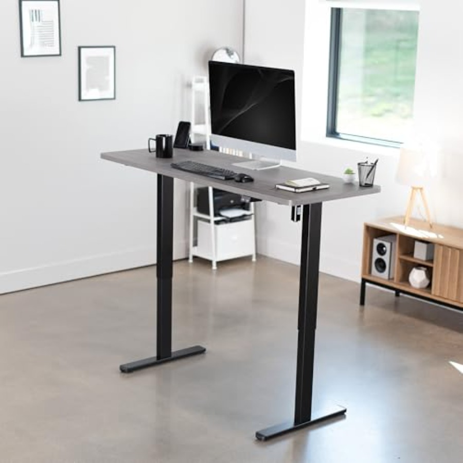 Electric 60 x 24 inch Stand Up - مراجعة Desk Setup Dark وسعره