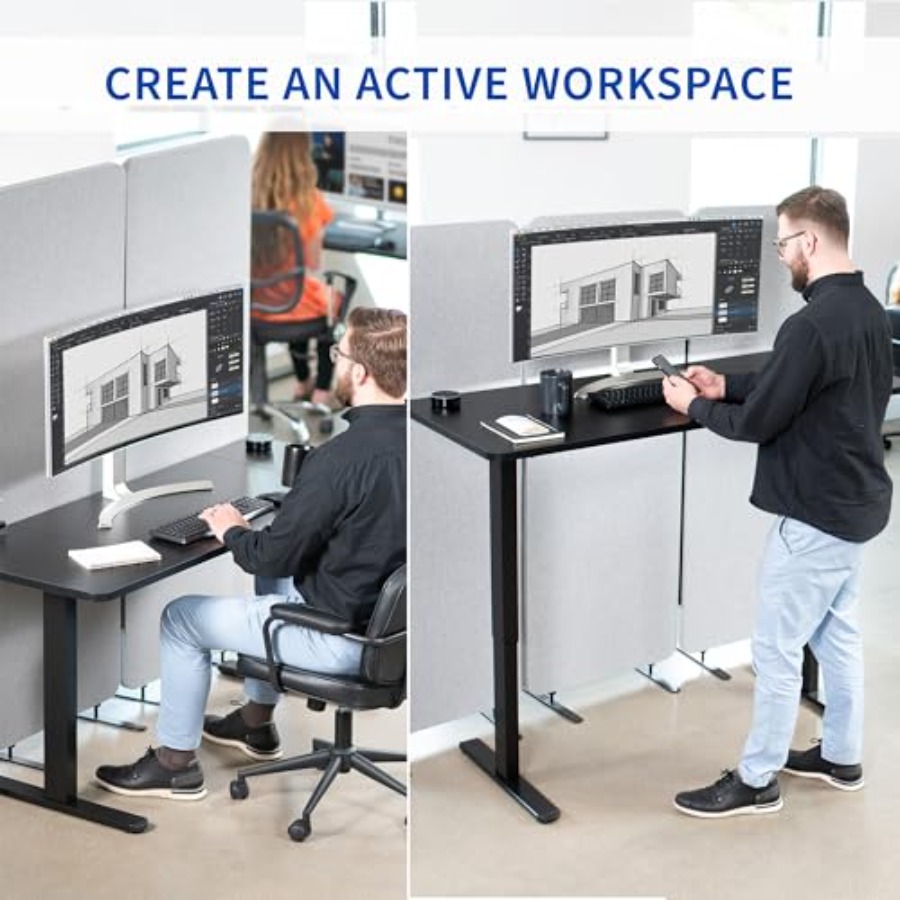Electric 60 x 24 inch Stand Up - مراجعة Desk Setup Dark وسعره