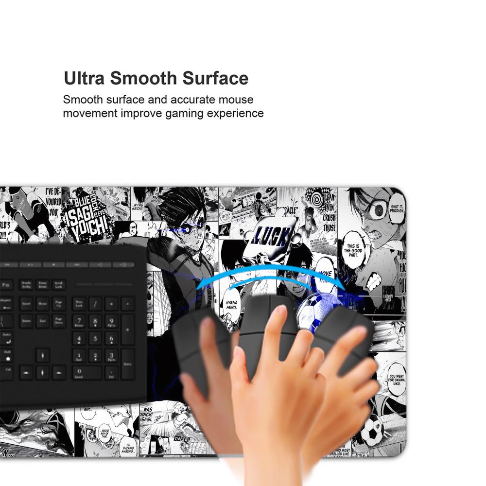 Black And White Anime Mouse Pa - مراجعة Desk Setup Black وسعره