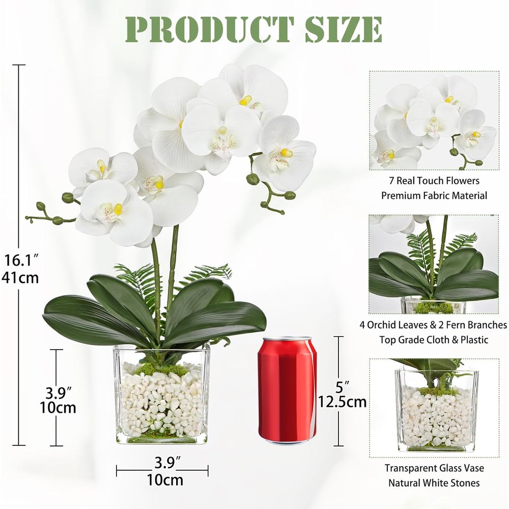 Artificial Orchid Plant in Pot - مراجعة Plant Pot Small Desk وسعره