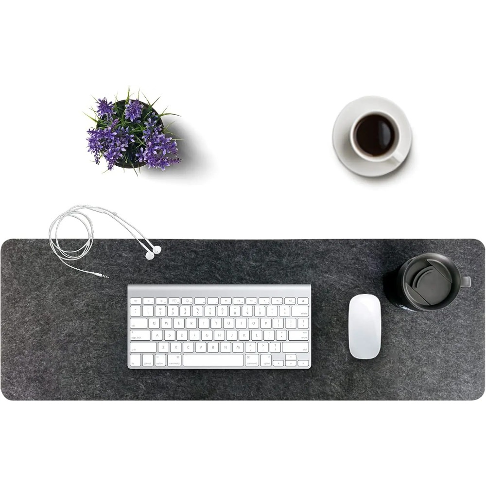 Felt Desk Mat Computer Mat for - مراجعة Desk Setup Dark وسعره