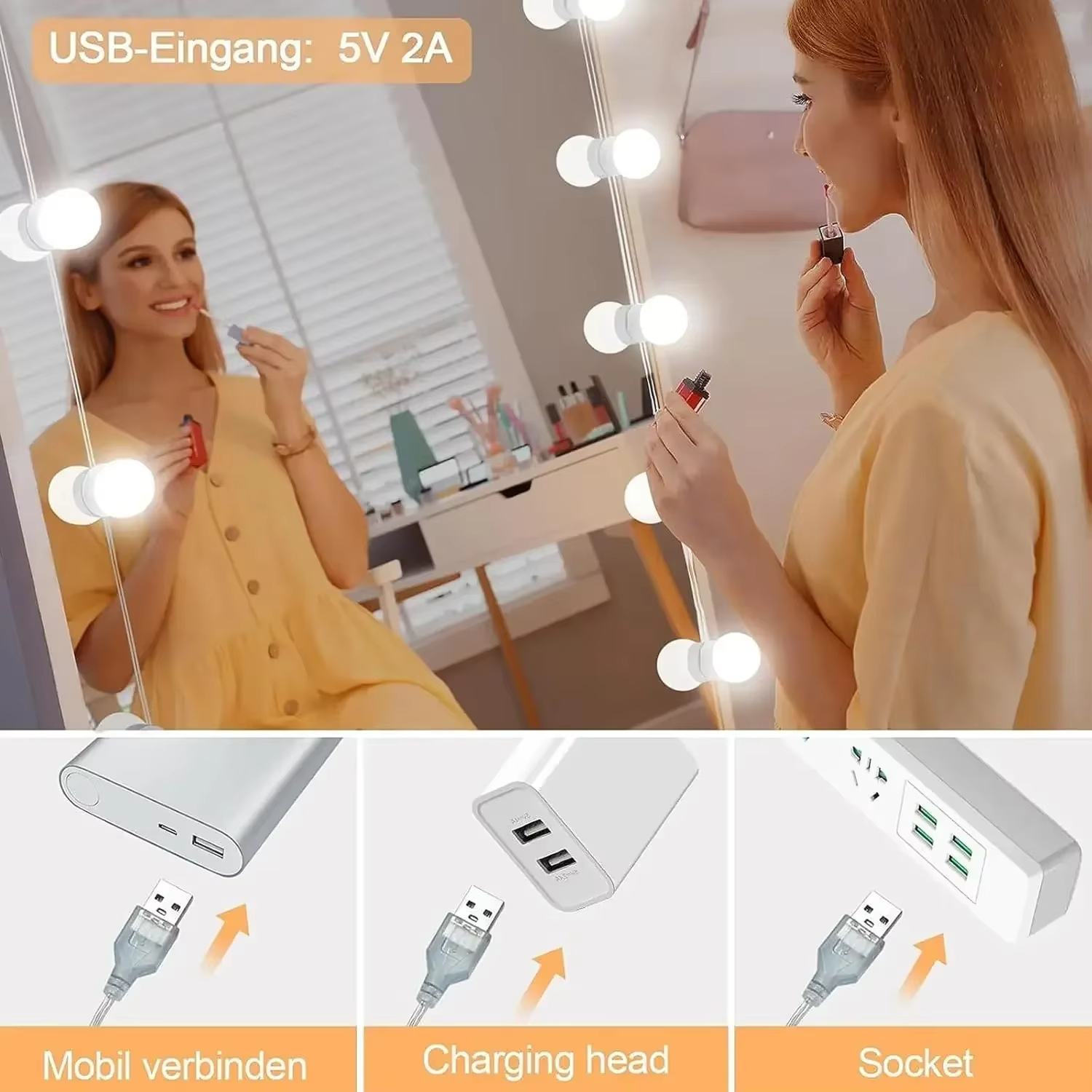 10LED Makeup Mirror Light Bulb - مراجعة Desk Setup Lamp وسعره