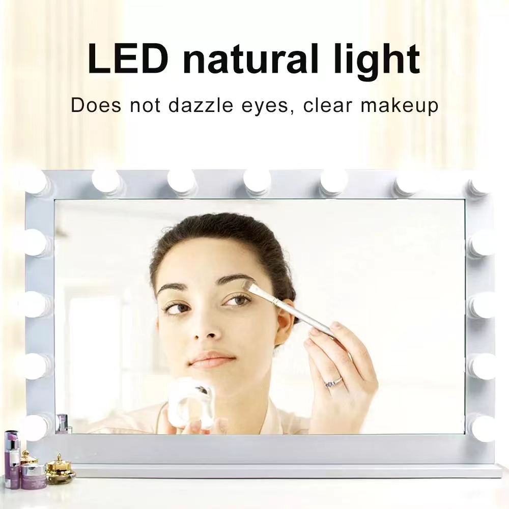 LED Light Paste Mirror Makeup  - مراجعة Desk Setup Lamp وسعره