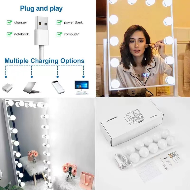 LED Light Paste Mirror Makeup  - مراجعة Desk Setup Lamp وسعره