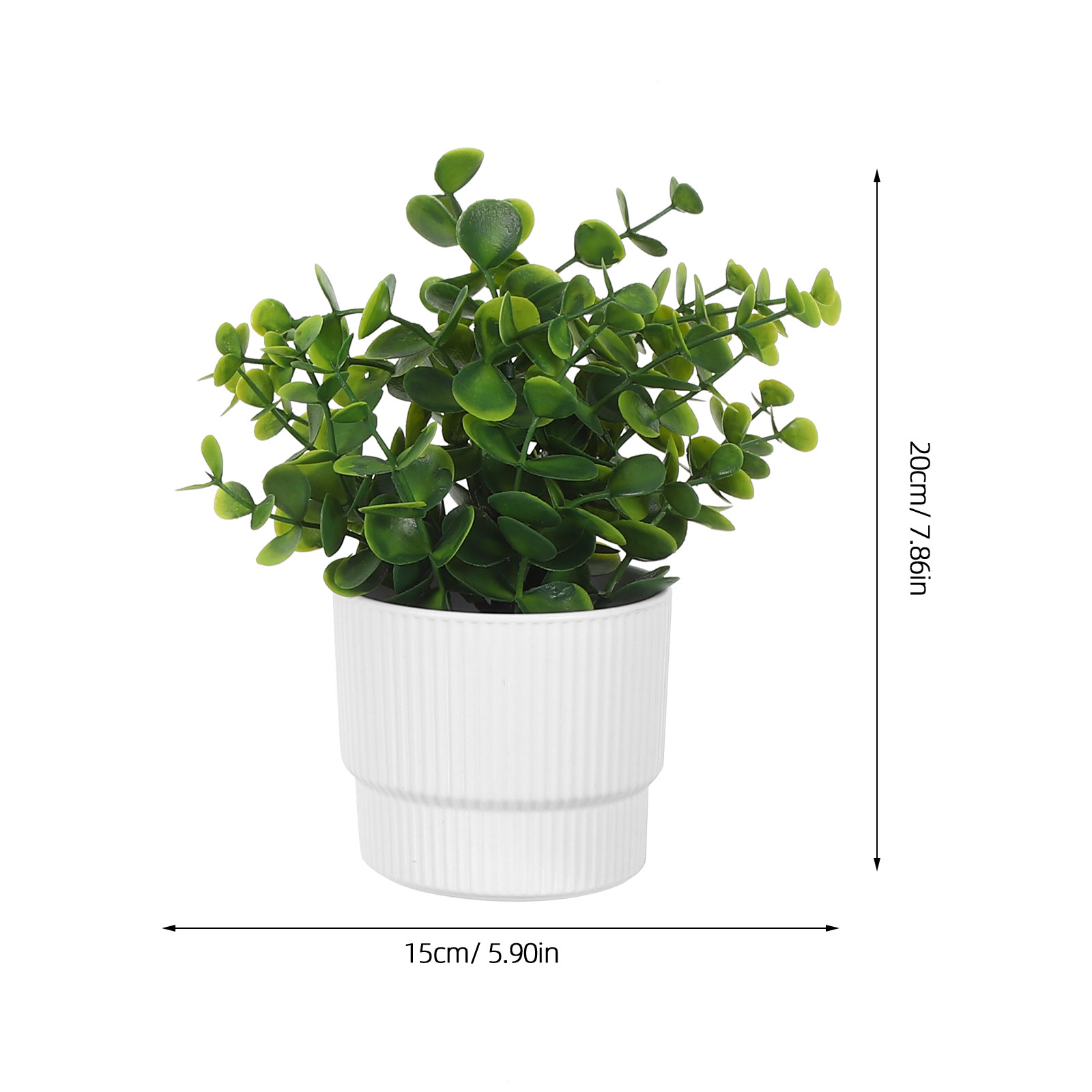 3Pcs Artificial Eucalyptus Pot - مراجعة Plant Pot Small Desk وسعره