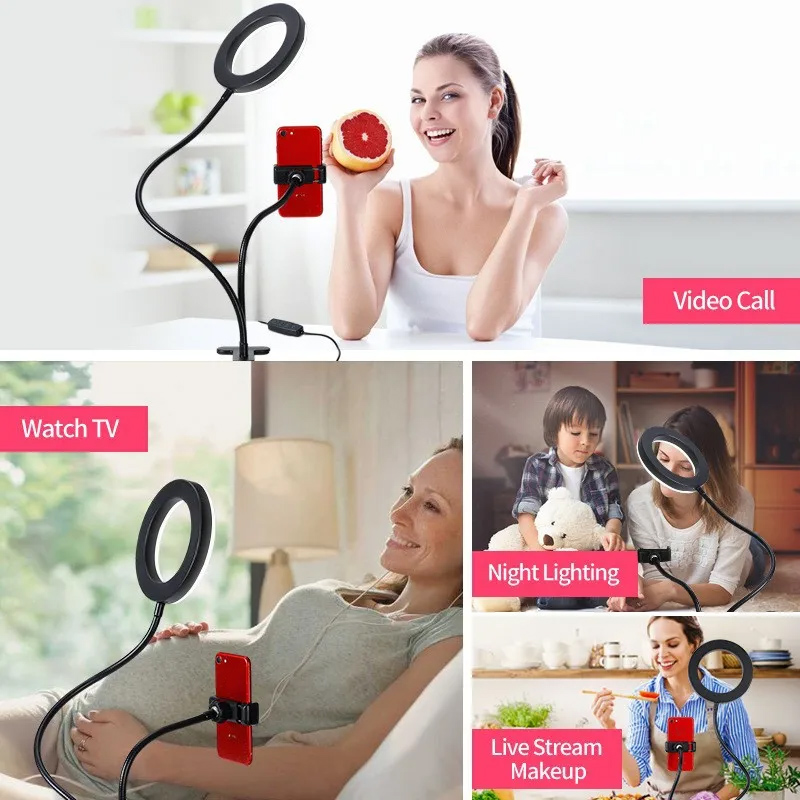 Dual Lights Led Ring Fill Ligh - مراجعة Dual Phone Holder وسعره