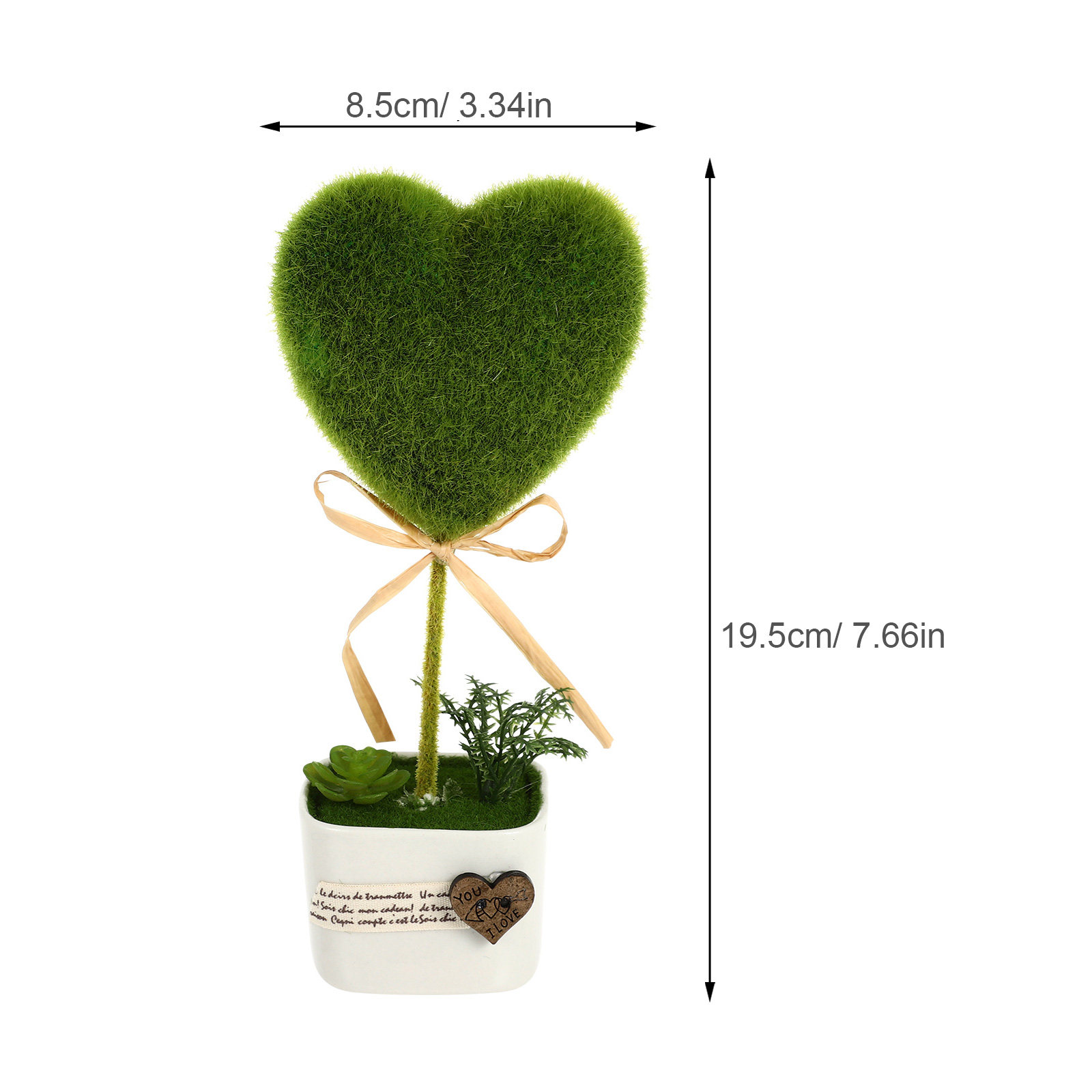 Artificial Heart Shaped Plant  - مراجعة Plant Pot Small Desk وسعره