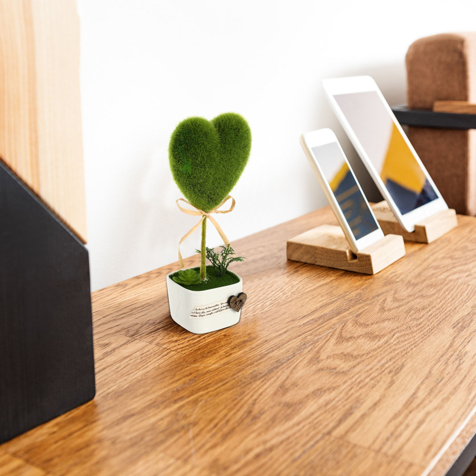 Artificial Heart Shaped Plant  - مراجعة Plant Pot Small Desk وسعره