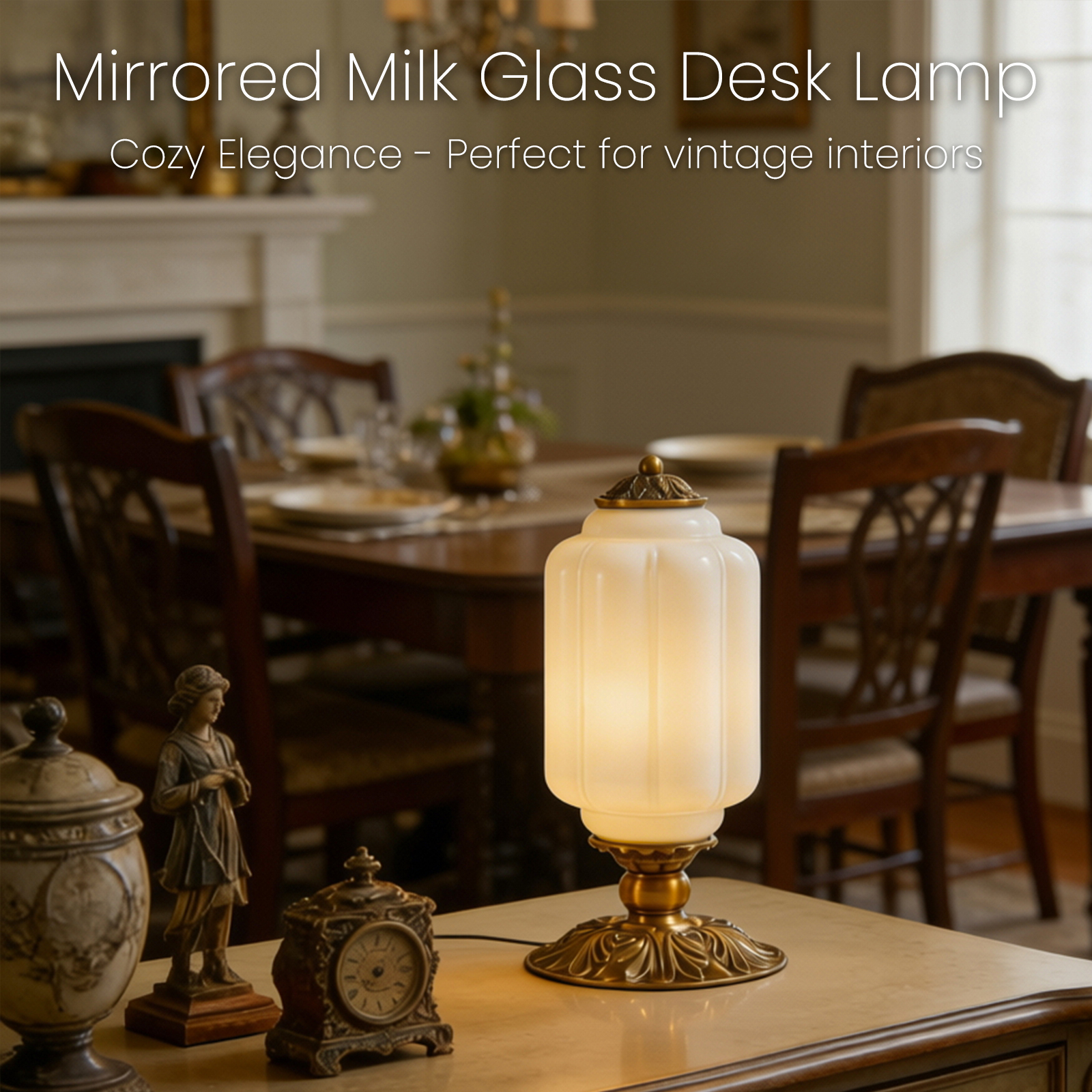 Nordic Vintage Milk Glass Tabl - مراجعة Desk Setup Lamp وسعره