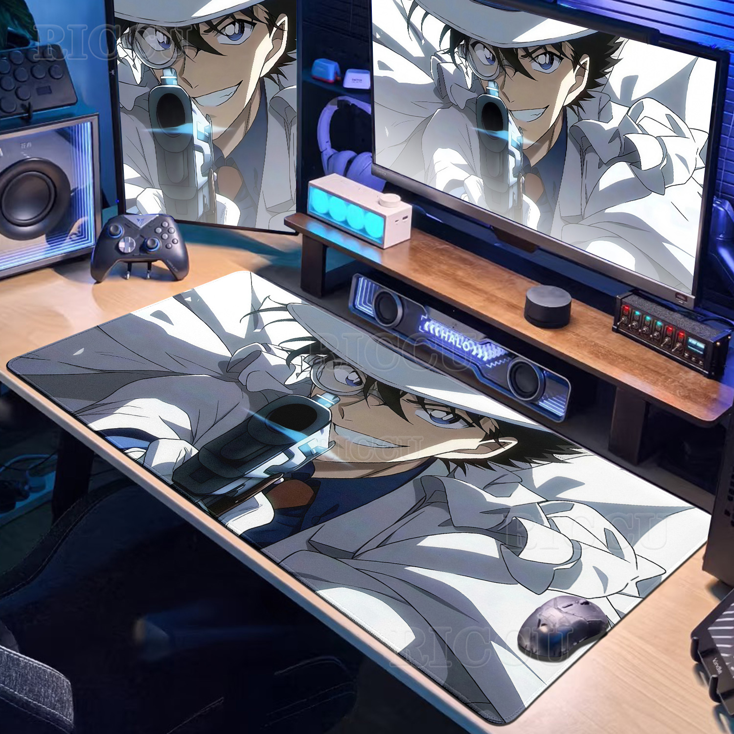 Anime D-Detective Conan Mouse  - مراجعة Desk Setup With Laptop وسعره