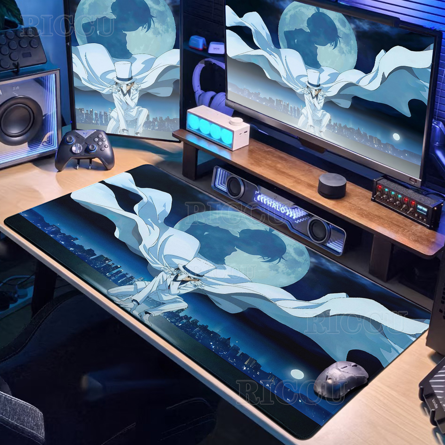 Anime D-Detective Conan Mouse  - مراجعة Desk Setup With Laptop وسعره