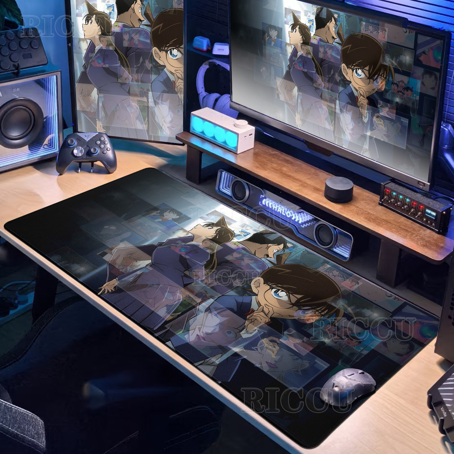 Anime D-Detective Conan Mouse  - مراجعة Desk Setup With Laptop وسعره