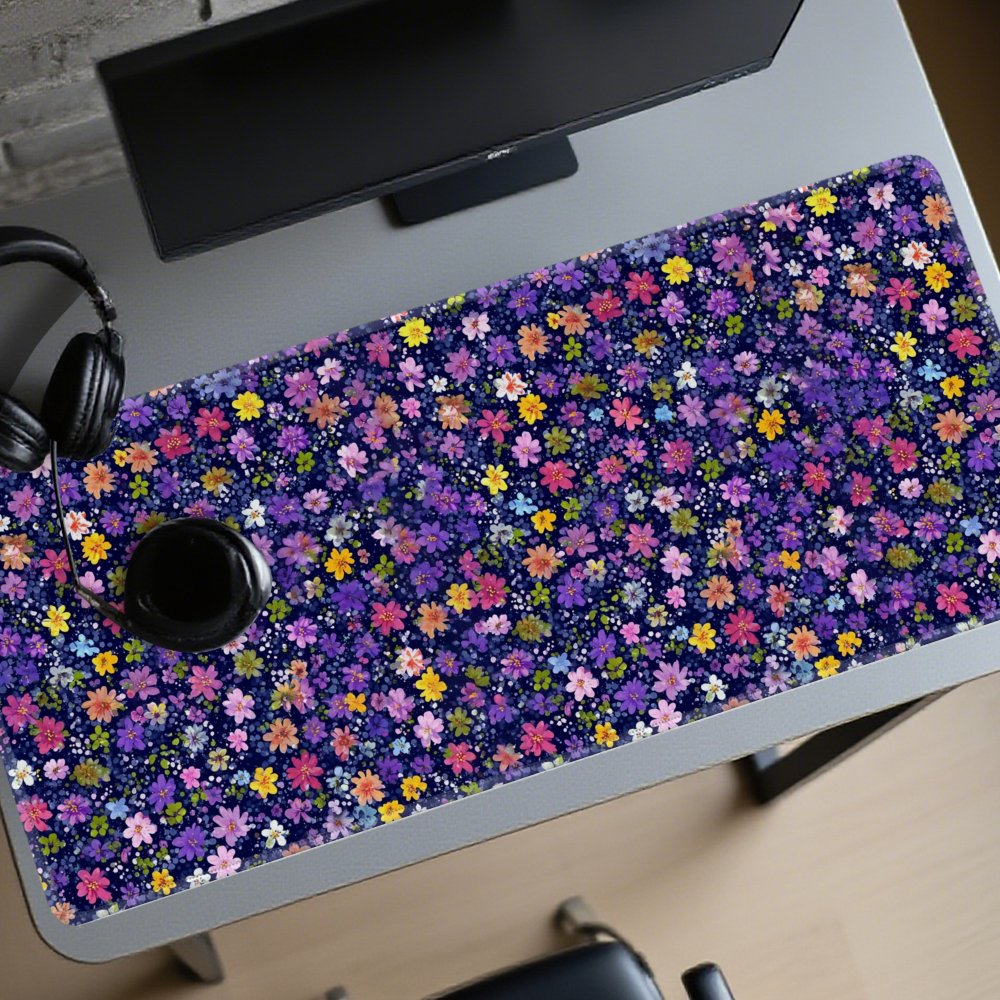 Floral Pattern Desk Mat Large  - مراجعة Desk Setup Dark وسعره
