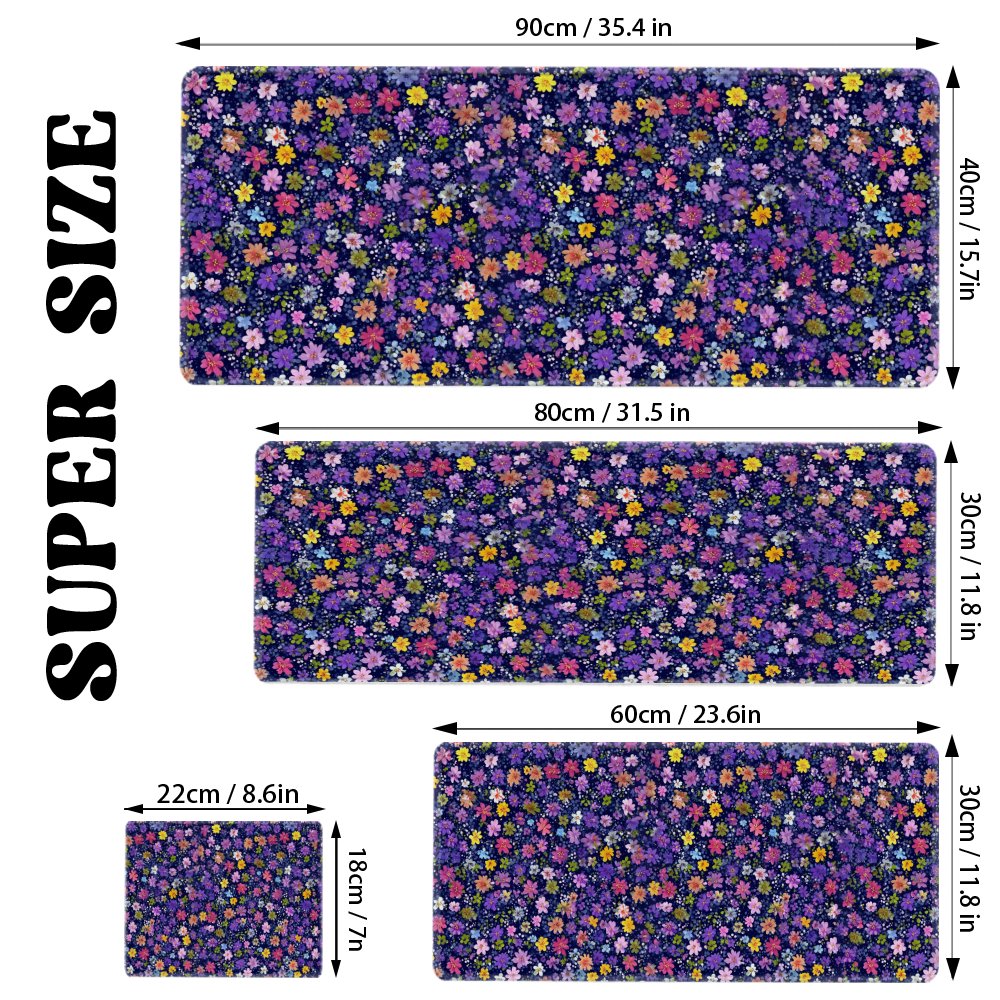 Floral Pattern Desk Mat Large  - مراجعة Desk Setup Dark وسعره