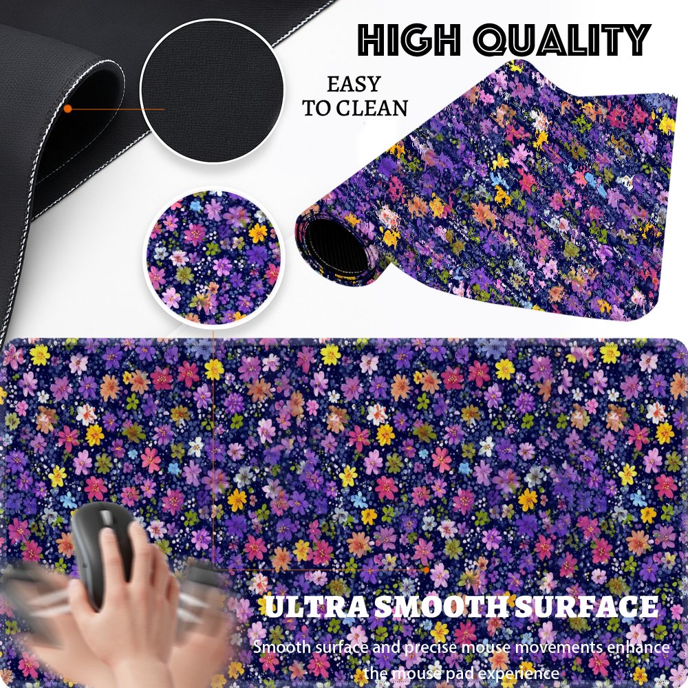 Floral Pattern Desk Mat Large  - مراجعة Desk Setup Dark وسعره