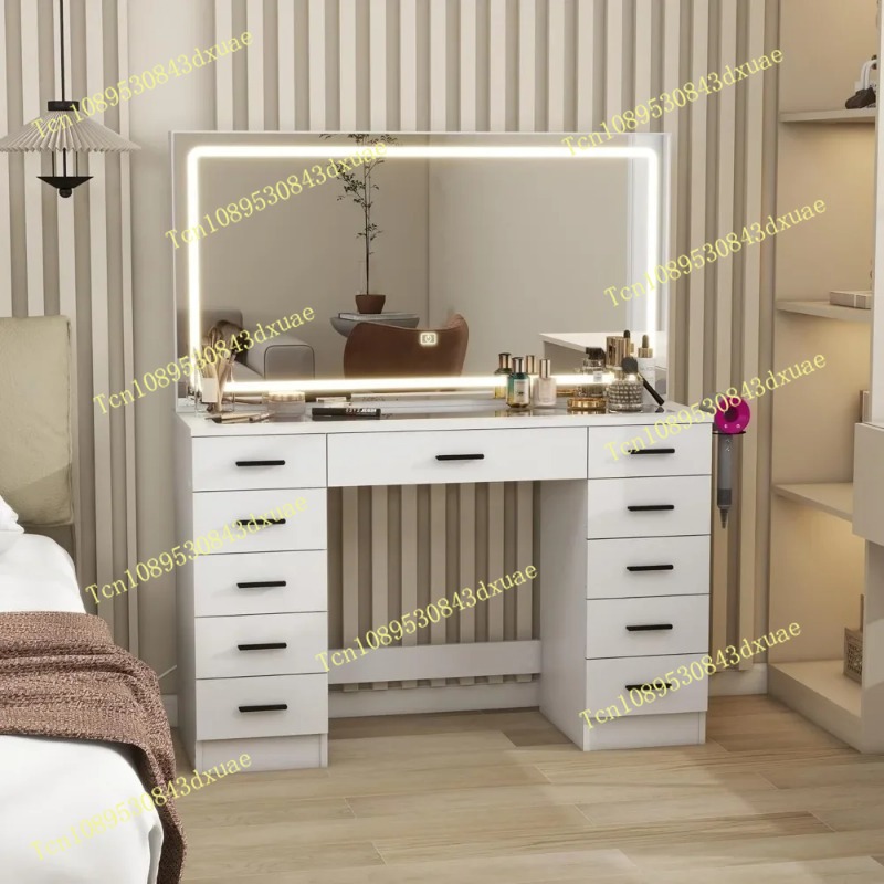 Glass Top Makeup Table with Mi - مراجعة Desk Setup Lamp وسعره