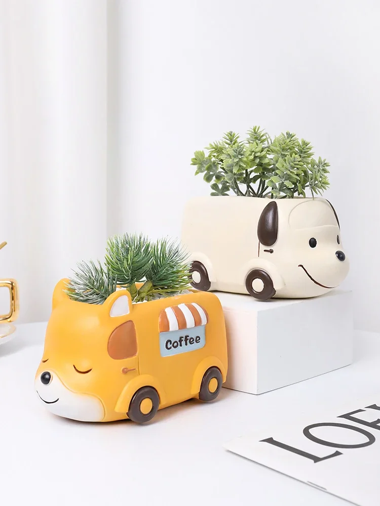 Food Truck Animal Small Plant  - مراجعة Plant Pot Small Desk وسعره